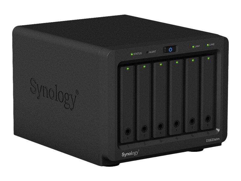 Synology Disk Station DS620slim - Serveur NAS - 6 Baies - SATA 6Gb/s - RAID RAID 0, 1, 5, 6, 10, JBOD - RAM 2 Go - Gigabit Ethernet - iSCSI support - DS620slim - NAS