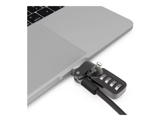 Compulocks MacBook Pro 13" M1 & M2 Adaptateur Ledge avec câble à code argenté - Adaptateur à fente de verrouillage pour la sécurité - avec serrure à câble à combinaison - pour Apple MacBook Pro 13.3 in (M1, M2) - UNVMBPRLDG01CL - Accessoires pour ordinateur portable et tablette