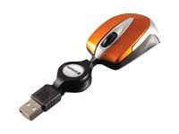 Verbatim Go Mini Optical Travel Mouse - Souris - droitiers et gauchers - optique - filaire - USB - Orange volcanique - 49023 - Souris