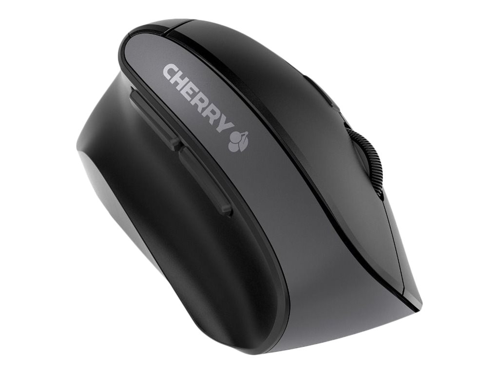 CHERRY MW 4500 LEFT - Souris - ergonomique - pour gauchers - optique - 6 boutons - sans fil - récepteur sans fil USB - noir - JW-4550 - Souris