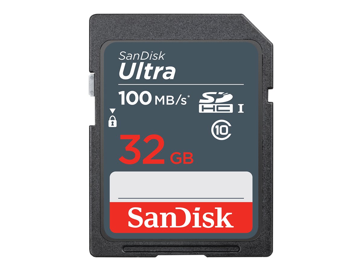 SanDisk Ultra - Carte mémoire flash - 32 Go - UHS Class 1 / Class10 - SDHC UHS-I - SDSDUNR-032G-GN3IN - Cartes flash