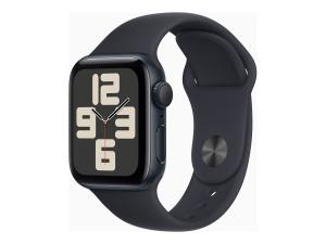 Apple Watch SE (GPS) - 2e génération - 40 mm - aluminium minuit - montre intelligente avec bande sport - fluoroélastomère - minuit - taille du bracelet : S/M - 32 Go - Wi-Fi, Bluetooth - 26.4 g - MR9X3QF/A - Montres intelligentes