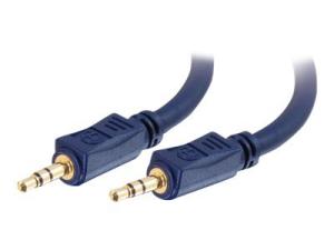 C2G Velocity - Câble audio - mini-phone stereo 3.5 mm mâle pour mini-phone stereo 3.5 mm mâle - 3 m - blindé - 80297 - Accessoires pour systèmes audio domestiques