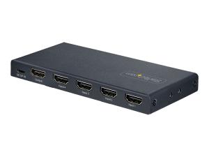 StarTech.com 4-Port 8K HDMI Switch, HDMI 2.1 Switcher 4K 120Hz HDR10+, 8K 60Hz UHD, HDMI Switch 4 In 1 Out, Auto/Manual Source Switching, Remote Control and Power Adapter Included - 7.1 Channel Audio/eARC (4PORT-8K-HDMI-SWITCH) - Commutateur vidéo/audio - 4 x HDMI - de bureau - 4PORT-8K-HDMI-SWITCH - Commutateurs audio et vidéo