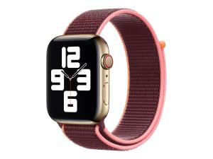 Apple 44mm Sport Loop - Bracelet de montre pour montre intelligente - taille Regular - lie-de-vin - pour Watch Hermès Series 7, Hermès Series 9, Series 10, Series 8, Series 9, Ultra, Ultra 2 - MYA92ZM/A - Accessoires pour smart watch