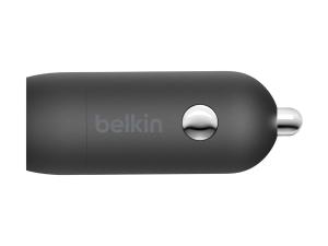 Belkin BOOST CHARGE - Adaptateur d'alimentation pour voiture - 30 Watt - 3 A - Fast Charge (24 pin USB-C) - noir - CCA004BTBK - Batteries et adaptateurs d'alimentation pour téléphone cellulaire
