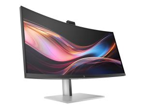 HP 734pm - Series 7 Pro - écran LED - incurvé - 34" - 3440 x 1440 WQHD @ 120 Hz - IPS Black - 400 cd/m² - 2000:1 - DisplayHDR 400 - 5 ms - Thunderbolt 4, HDMI, DisplayPort, USB-C - haut-parleurs - noir, argent - 8K157UT#ABB - Écrans d'ordinateur