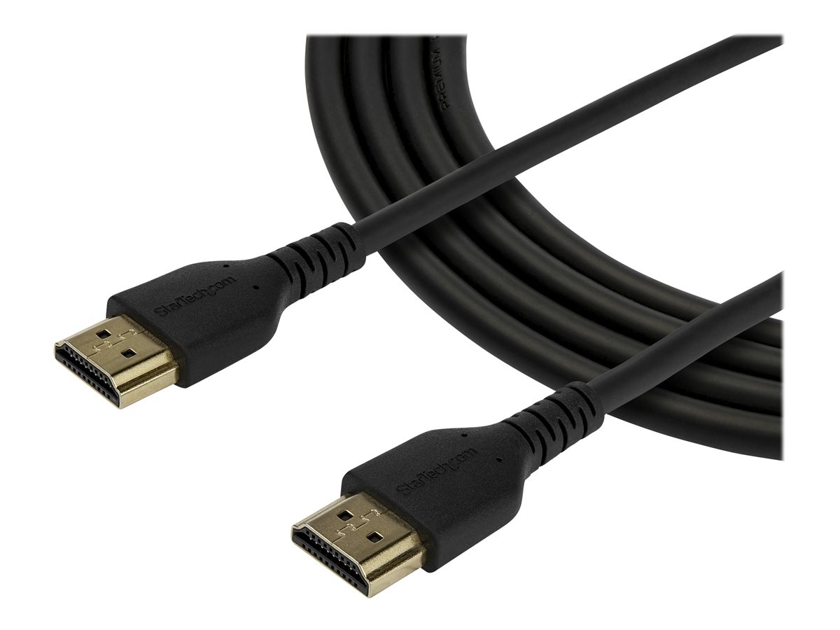 StarTech.com Câble HDMI 4K 60 Hz premium avec Ethernet de 1 m - Premium High speed - câble HDMI avec Ethernet - HDMI mâle pour HDMI mâle - 1 m - noir - pour P/N: TB3DKM2HDL - RHDMM1MP - Accessoires pour systèmes audio domestiques