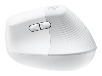Logitech Lift Vertical Ergonomic Mouse - Souris verticale - ergonomique - optique - 6 boutons - sans fil - Bluetooth, 2.4 GHz - récepteur USB Logitech Logi Bolt - blanc cassé - 910-006475 - Souris