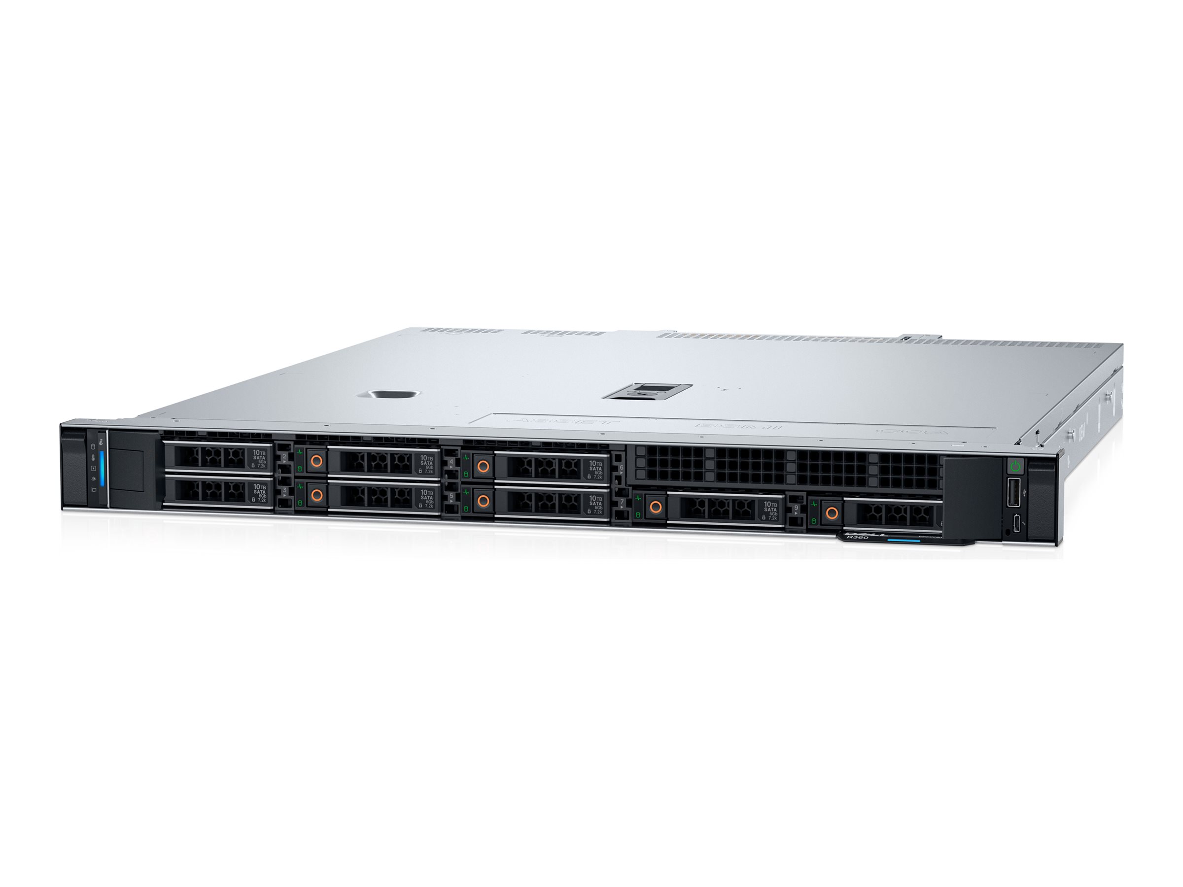 Dell PowerEdge R360 - Serveur - Montable sur rack 1U - 1 voie - 1 x Xeon E-2436 / jusqu'à 5 GHz - RAM 16 Go - SAS - hot-swap 2.5" baie(s) - SSD 480 Go - G200eW - Gigabit Ethernet - Aucun SE fourni - moniteur : aucun - BTP - Dell Smart Selection, Dell Smart Value - avec 3 Years Dell ProSupport - YHDY0 - Serveurs rack