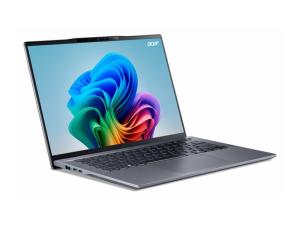 Acer Swift Go 14 AI SFG14-01 - Conception de charnière à 180 degrés - Snapdragon X Plus - X1P-42-100 / jusqu'à 3.4 GHz - Win 11 Home - Qualcomm Adreno - 16 Go RAM - 512 Go SSD NVMe - 14.5" 1920 x 1200 @ 120 Hz - Wi-Fi 7, Bluetooth - gris acier - clavier : Français - NX.KYXEF.005 - Ordinateurs portables