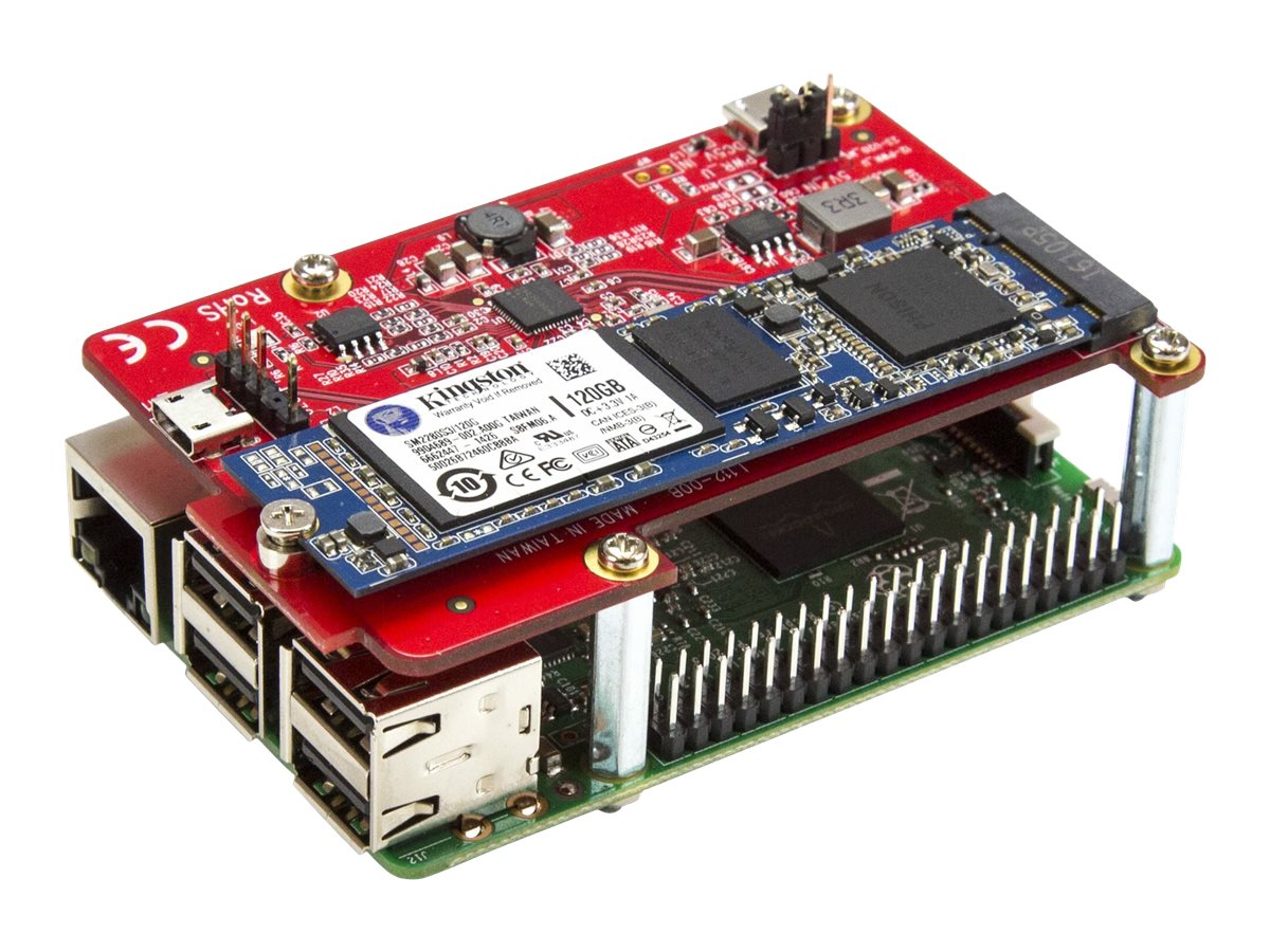 StarTech.com Convertisseur USB vers mSATA pour Raspberry Pi et les cartes  de développement - Adaptateur USB vers mini SATA - contrôleur de stockage -  M.2 Card - USB 2.0 - PIB2M21