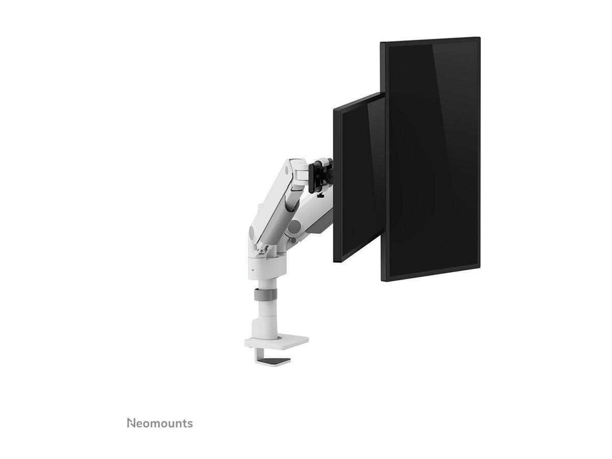 Neomounts NEXT One DS65S-950WH2 - Kit de montage (bras articulé) - pleine action - pour 2 écrans LCD - aluminium - blanc - Taille d'écran : 24"-34" - montrable sur bureau - DS65S-950WH2 - Montages pour TV et moniteur