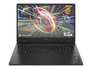 OMEN by HP Laptop 17-db0115nf - AMD Ryzen 7 - 8845HS / jusqu'à 5.1 GHz - Win 11 Home - GeForce RTX 4070 - 32 Go RAM - 1 To SSD NVMe - 17.3" IPS 2560 x 1440 (QHD) @ 240 Hz - Gigabit Ethernet - Wi-Fi 6E, Bluetooth - noir céleste, chrome noir (logo) - clavier : Français - B3ZK2EA#ABF - Ordinateurs portables