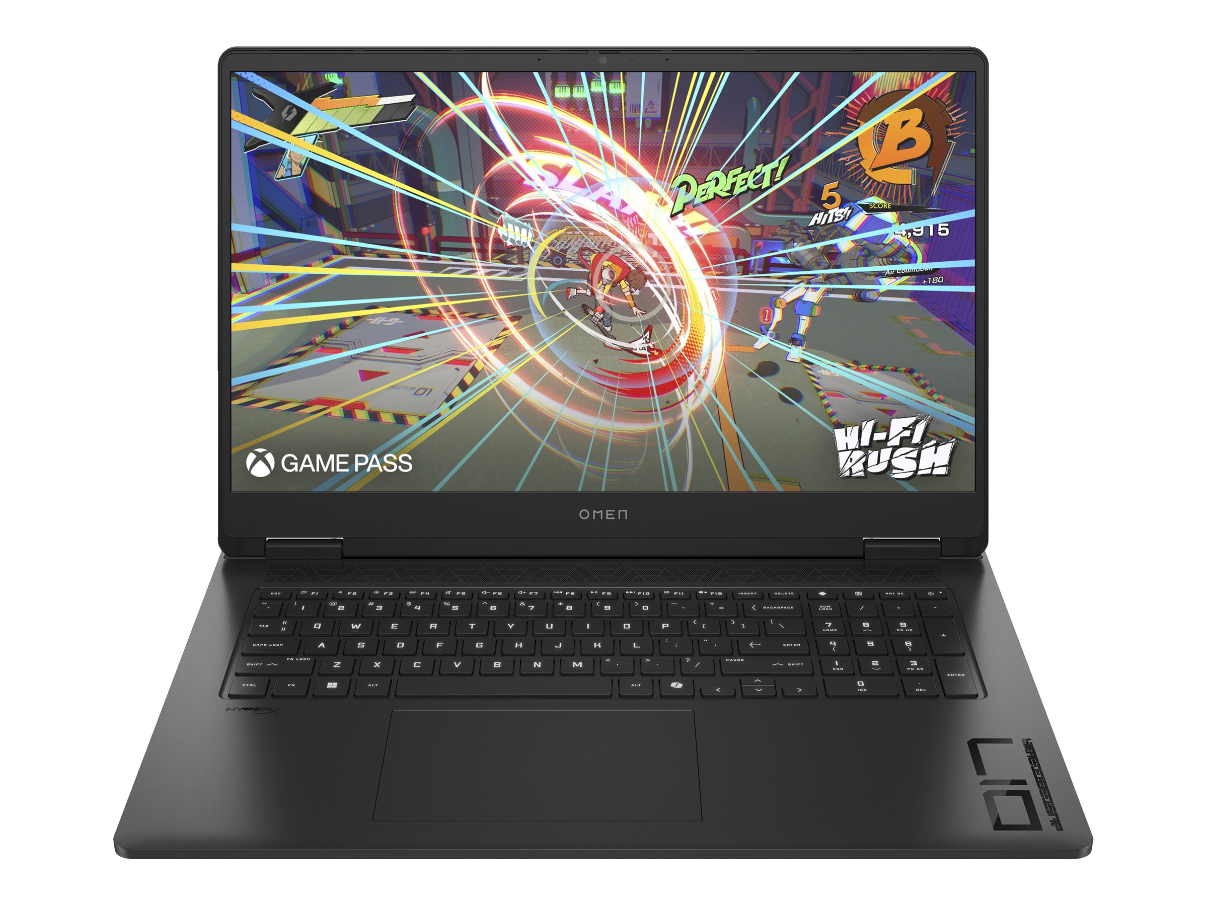 OMEN by HP Laptop 17-db0115nf - AMD Ryzen 7 - 8845HS / jusqu'à 5.1 GHz - Win 11 Home - GeForce RTX 4070 - 32 Go RAM - 1 To SSD NVMe - 17.3" IPS 2560 x 1440 (QHD) @ 240 Hz - Gigabit Ethernet - Wi-Fi 6E, Bluetooth - noir céleste, chrome noir (logo) - clavier : Français - B3ZK2EA#ABF - Ordinateurs portables