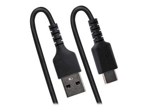 StarTech.com Câble USB vers USB-C de 1m - Cordon USB USB-C Enroulé à Usage Intensif - Câble USB-A vers USB-C en Fibre Aramide Robuste - Chargeur USB-C M/M - Adaptateur TB3 Noir (R2ACC-1M-USB-CABLE) - Câble USB - USB (M) pour 24 pin USB-C (M) - USB 2.0 - 3 A - 1 m - bobiné - noir - R2ACC-1M-USB-CABLE - Câbles USB