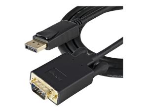 StarTech.com 3ft DisplayPort to VGA Adapter Cable - 1920x1200 - Active DisplayPort (DP) Computer or Laptop to VGA Monitor or TV Display (DP2VGAMM3B) - Câble adaptateur - DisplayPort (M) verrouillé pour HD-15 (VGA) (M) - DisplayPort 1.2 - 1 m - actif, prise en charge de 2 048 x 1 280 à 60 Hz - noir - DP2VGAMM3B - Câbles vidéo