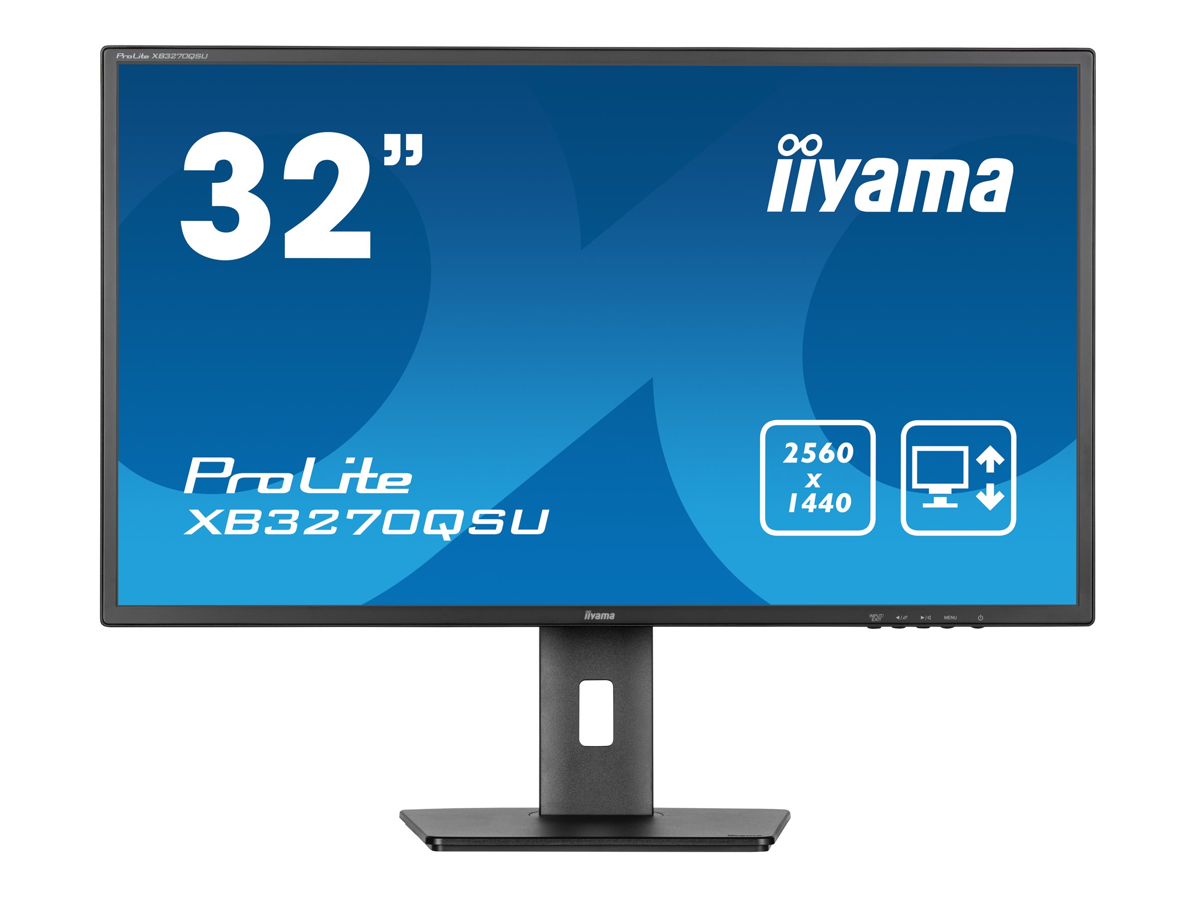 iiyama ProLite XB3270QSU-B1 - Écran LED - 32" (31.5" visualisable) - 2560 x 1440 WQHD @ 100 Hz - IPS - 250 cd/m² - 1200:1 - 3 ms - 2xHDMI, DisplayPort - haut-parleurs - noir mat - XB3270QSU-B1 - Écrans d'ordinateur