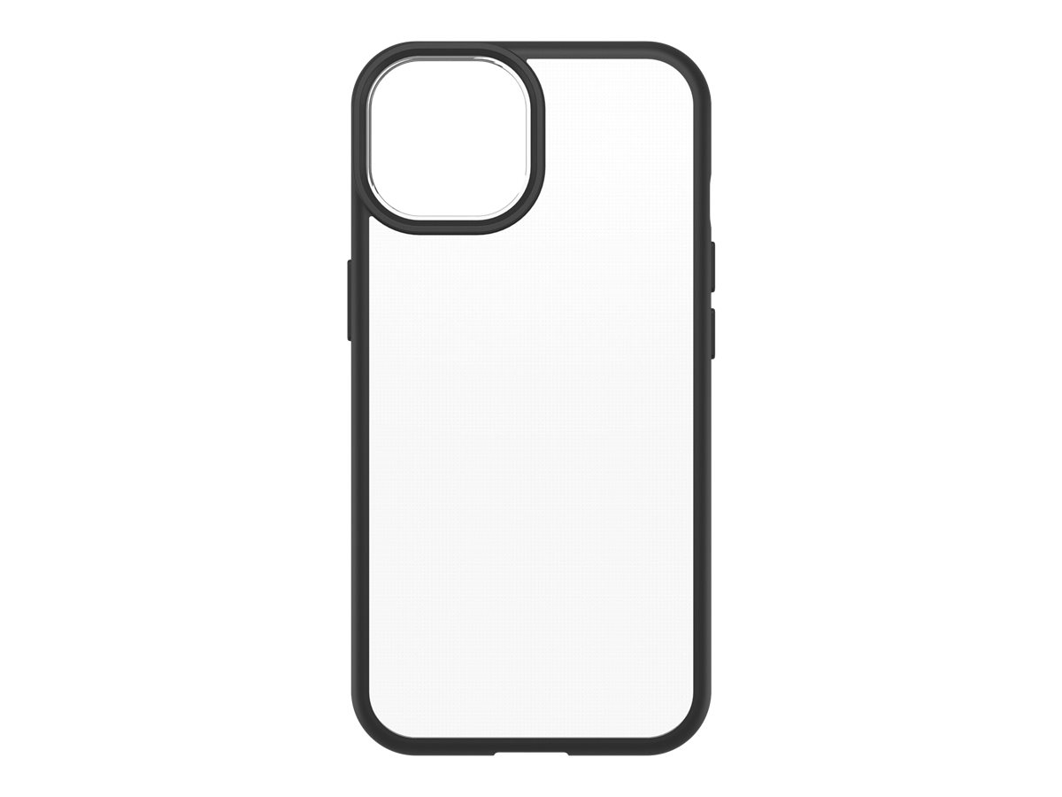 OtterBox React Series - Coque de protection pour téléphone portable - antimicrobien - polycarbonate, caoutchouc synthétique - cristal noir (incolore/noir) - pour Apple iPhone 14 - 77-88882 - Coques et étuis pour téléphone portable