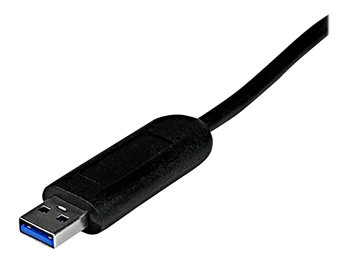 StarTech.com Hub USB 3.0 4 ports - Hub USB3 Externe Portable avec câble intégré - Concentrateur USB 3.0 - 4x USB A (F) 1x USB A (M) - Concentrateur (hub) - 4 x SuperSpeed USB 3.0 - de bureau - pour P/N: FCREADMICRO3, MSDREADU3CA - ST4300PBU3 - Concentrateurs USB