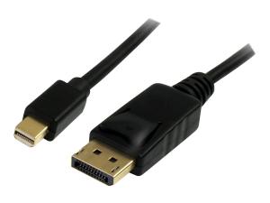 StarTech.com Câble adaptateur Mini DisplayPort vers DisplayPort 1.2 de 2m - Cordon Mini DP à DP avec support HBR2 M/M - DisplayPort 4k - Câble DisplayPort - Mini DisplayPort (M) pour DisplayPort (M) - 2 m - verrouillé - noir - MDP2DPMM2M - Câbles pour périphérique