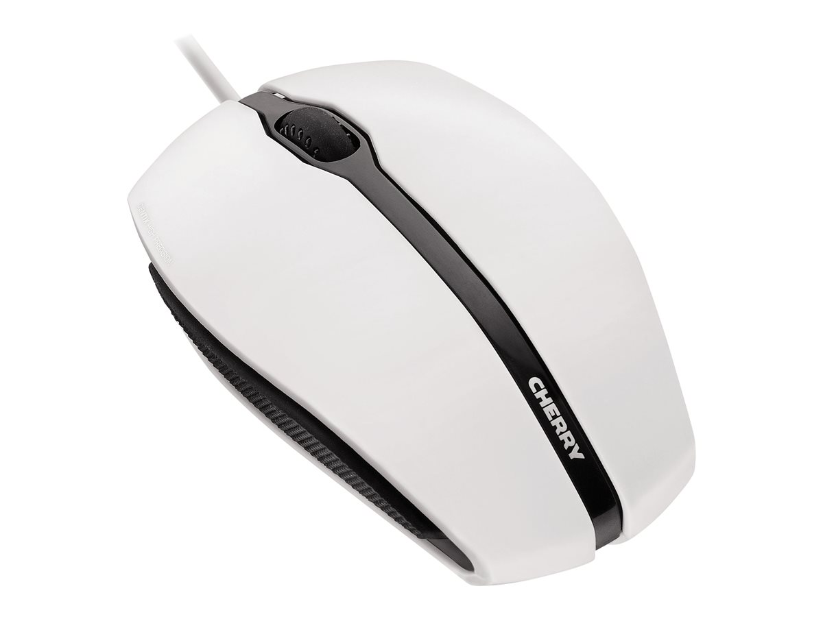 CHERRY GENTIX - Souris - droitiers et gauchers - optique - 3 boutons - filaire - USB - gris, blanc - JM-0300-0 - Souris