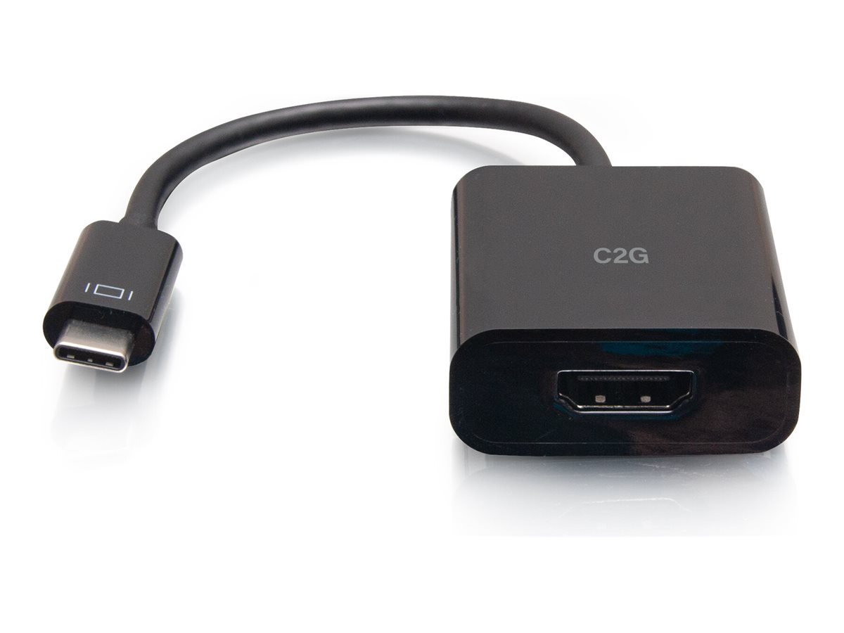 C2G USB-C to HDMI Audio/Video Adapter Converter - 4K 60Hz - Black - Adaptateur vidéo - 24 pin USB-C mâle pour HDMI femelle - noir - support pour 4K60Hz - C2G26935 - Câbles vidéo