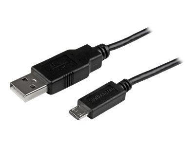 StarTech.com Câble de charge /synchronisation mobile USB A vers Micro B mince de 0,5m - Cordon USB 2.0 pour smartphone / tablette M/M Noir - Câble USB - Micro-USB de type B (M) pour USB (M) - USB 2.0 - 50 cm - noir - USBAUB50CMBK - Câbles USB