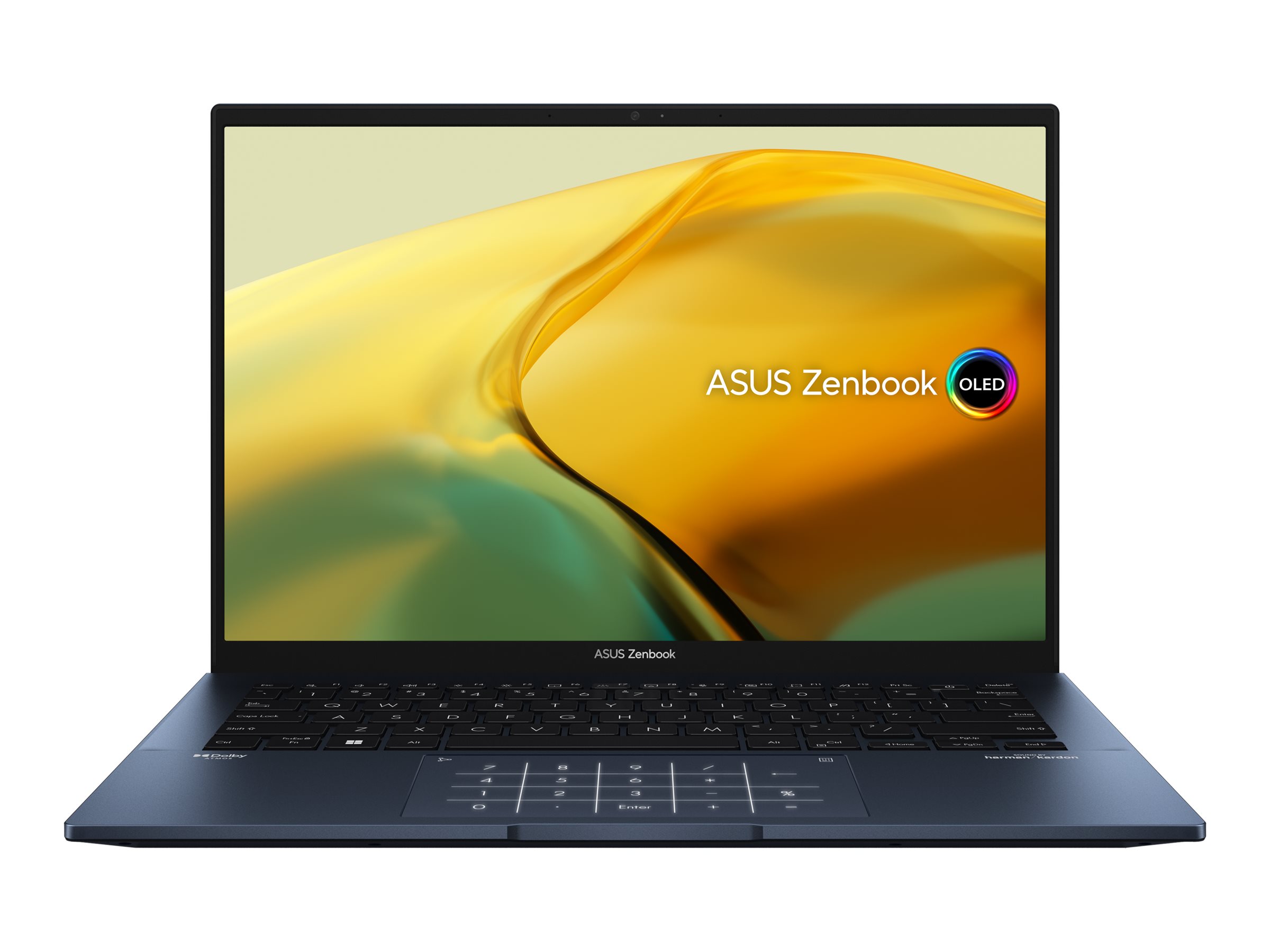 ASUS ZenBook 14 OLED UX3402VA-KM739X - Conception de charnière à 180 degrés - Intel Core i5 - 13500H / jusqu'à 4.7 GHz - Win 11 Pro - Carte graphique Intel Iris Xe - 16 Go RAM - 512 Go SSD NVMe - 14" OLED 2880 x 1800 (2.8K) @ 90 Hz - Wi-Fi 6E, Bluetooth - bleu ponder - 90NB10G1-M015B0 - Ordinateurs portables