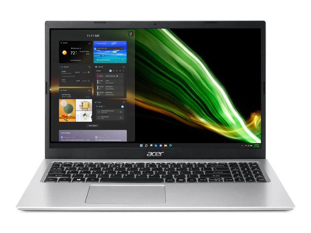 Acer Aspire 1 A115-32 - Intel Celeron - N4500 / jusqu'à 2.8 GHz - Win 11 Home in S mode - UHD Graphics - 4 Go RAM - 128 Go eMMC - 15.6" 1920 x 1080 (Full HD) - Wi-Fi 5 - Argent pur - clavier : Français - NX.A6WEF.006 - Ordinateurs portables