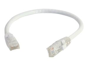 C2G Cat5e Booted Unshielded (UTP) Network Patch Cable - Cordon de raccordement - RJ-45 (M) pour RJ-45 (M) - 3 m - UTP - CAT 5e - moulé, sans crochet, bloqué - blanc - 83264 - Câbles à paire torsadée