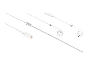 BIGBEN Connected ERGO - Écouteurs avec micro - embout auriculaire - filaire - Lightning - blanc - pour Apple iPad/iPhone/iPod (Lightning) - KPMFIW - Écouteurs