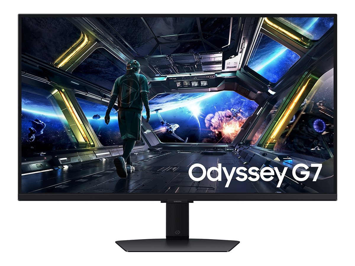 Samsung Odyssey G7 S32DG702EU - G70D Series - écran LED - Intelligent - jeux - 32" - 3840 x 2160 4K UHD (2160p) @ 144 Hz - Fast IPS - 350 cd/m² - 1000:1 - DisplayHDR 400 - 1 ms - 2xHDMI, DisplayPort - haut-parleurs - noir - LS32DG702EUXEN - Écrans d'ordinateur