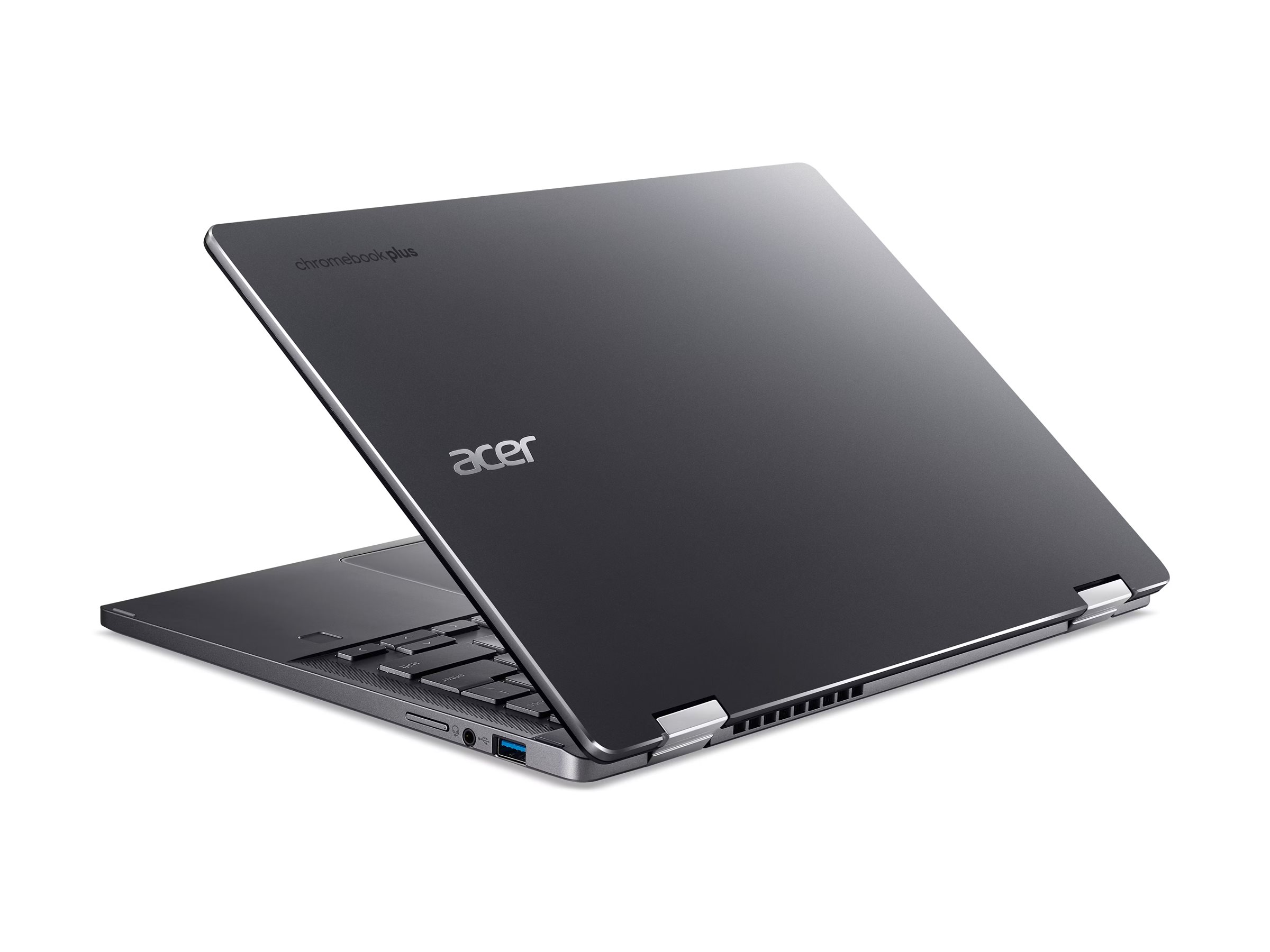 Acer Chromebook Plus Enterprise Spin 714 CPE794-1N - Conception inclinable - Intel Core Ultra 7 - 155U / jusqu'à 4.8 GHz - Chrome OS - Intel Graphics - 16 Go RAM - 256 Go SSD NVMe - 14" IPS écran tactile 1920 x 1200 - Wi-Fi 6E - gris acier - clavier : Français - NX.KRZEF.00C - Netbook