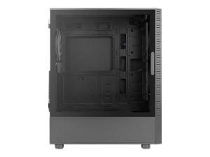 Antec NX Series NX410 - Mid tower - ATX - panneau latéral fenêtré (verre trempé) - pas d'alimentation - noir - USB/Audio - 0-761345-81041-8 - Boîtiers ATX