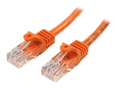 StarTech.com Câble réseau Cat5e UTP sans crochet de 2 m - Cordon Ethernet RJ45 anti-accroc - Câble patch - M/M - Orange - Cordon de raccordement - RJ-45 (M) pour RJ-45 (M) - 2 m - UTP - CAT 5e - moulé, sans crochet - orange - 45PAT2MOR - Câbles à paire torsadée