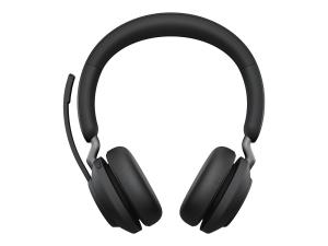 Jabra Evolve2 65 MS Stereo - Micro-casque - sur-oreille - Bluetooth - sans fil - USB-C - isolation acoustique - noir - Certifié pour Microsoft Teams - 26599-999-899 - Écouteurs