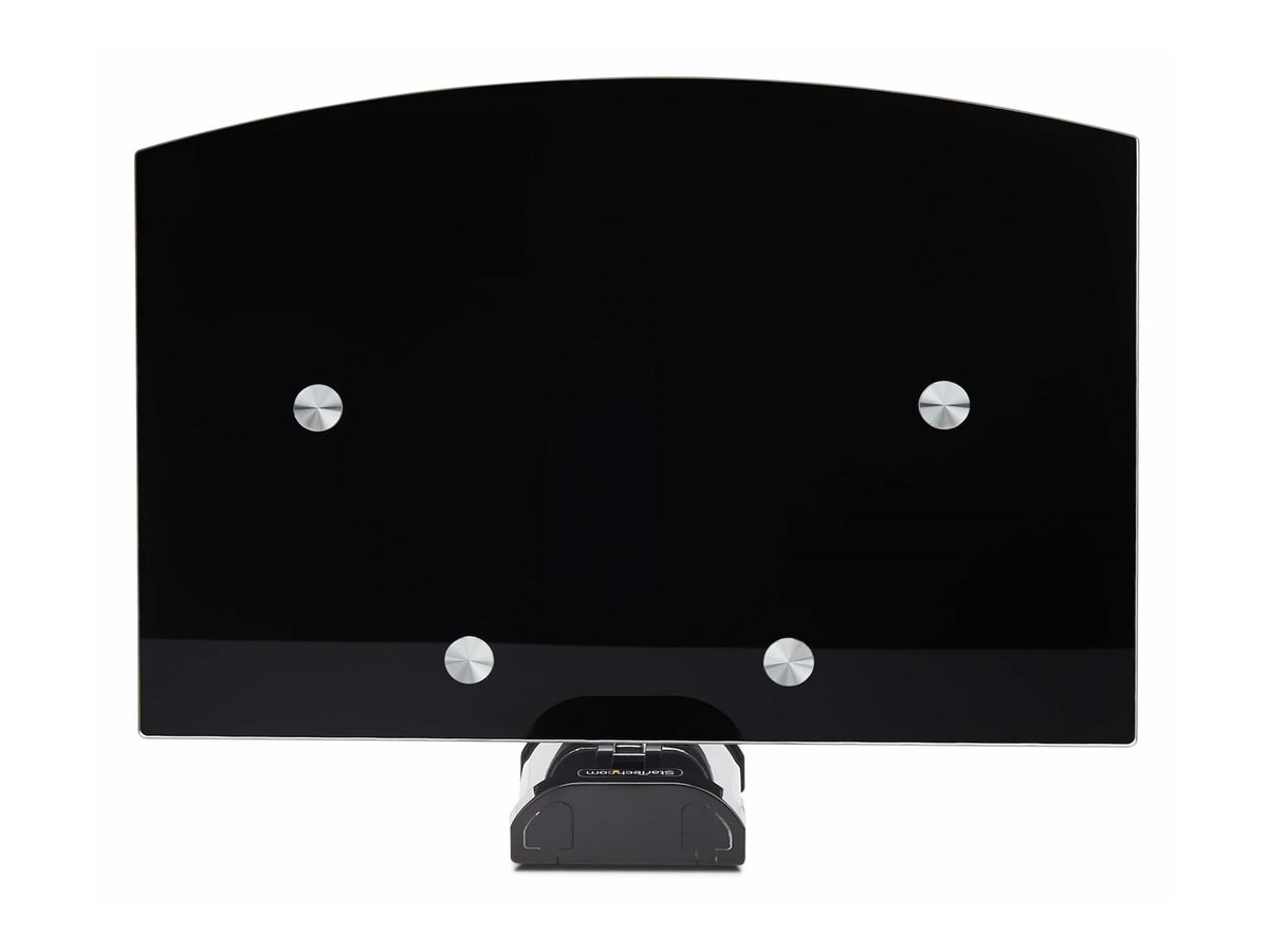 StarTech.com Floating Wall-Mounted AV Shelf, Adjustable Height Shelf For Under TV, Organize A/V Equipment On Black Tempered Glass Shelf - Étagère - pour composants audio/vidéo - aluminium, acier, plastique - noir - montable sur mur - 1B-WALL-MOUNT-SHELF - Matériel de priseencharge pour haut-parleurs