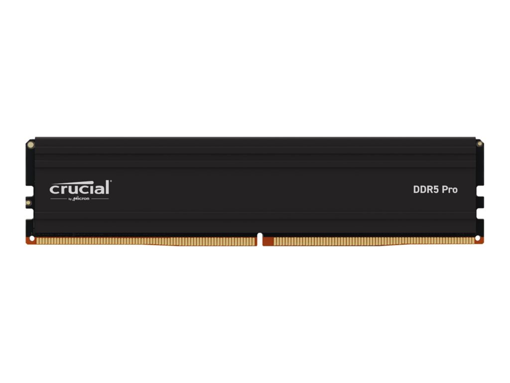 Crucial Pro - DDR5 - module - 16 Go - DIMM 288 broches faible encombrement - 5600 MHz / PC5-44800 - CL46 - 1.1 V - mémoire sans tampon - on-die ECC - noir mat - CP16G56C46U5 - DDR5