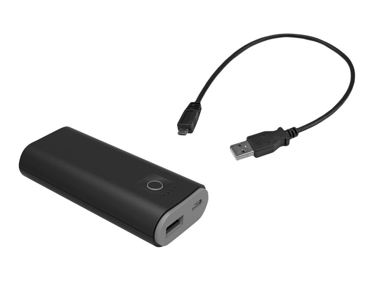 DLH Energy - Banque d'alimentation - 6700 mAh - 2.1 A (USB) - gris, noir - DY-BE3985 - Batteries spécifiques