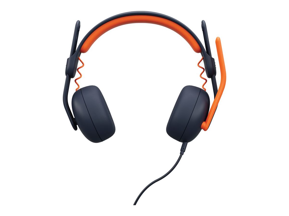 Logitech Zone Learn Wired On-Ear Headset for Learners, 3.5mm AUX - Écouteurs avec micro - sur-oreille - remplacement - filaire - jack 3,5mm - 981-001372 - Écouteurs