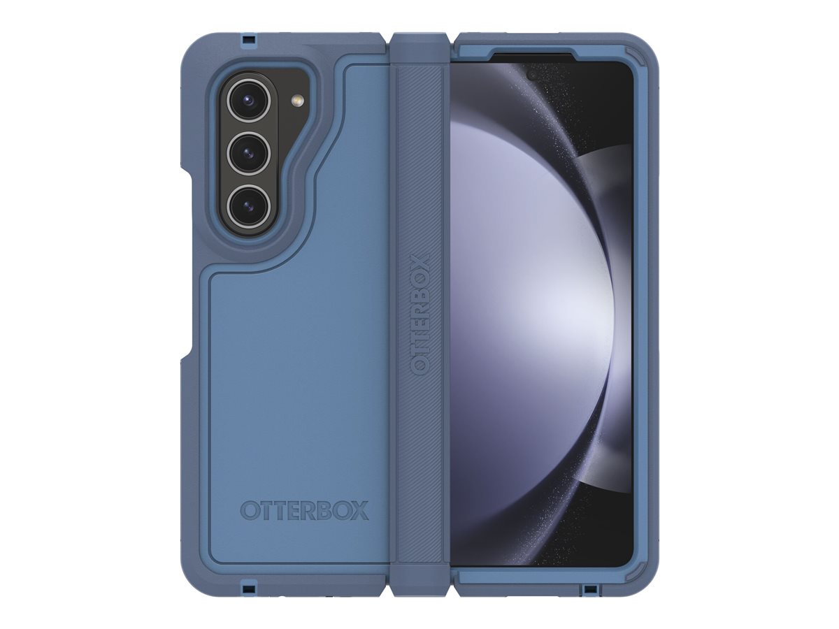 OtterBox Defender Series XT - Étui à rabat pour téléphone portable - robuste - caoutchouc synthétique, coque en polycarbonate - jeans bleu bébé (bleu) - pour Samsung Galaxy Z Fold5 - 77-94068 - Coques et étuis pour téléphone portable