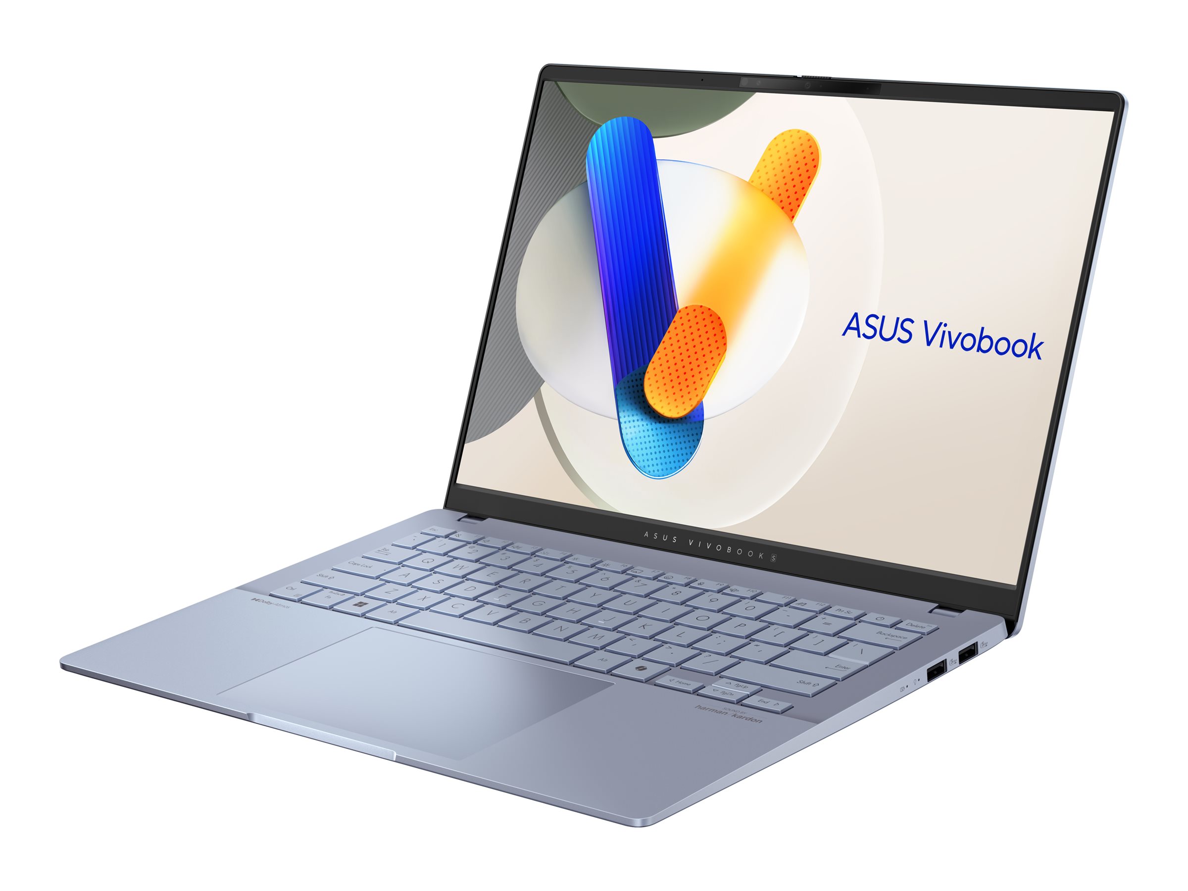 ASUS Vivobook S 14 OLED S5406MA-DRPP224W - Conception de charnière à 180 degrés - Intel Core Ultra 9 - 185H / jusqu'à 5.1 GHz - Evo - Win 11 Home - Intel Arc Graphics - 16 Go RAM - 1 To SSD NVMe - 14" OLED 2880 x 1800 (3K) - Wi-Fi 6E, Bluetooth - bleu ciel - 90NB12H2-M00E70 - Ordinateurs portables