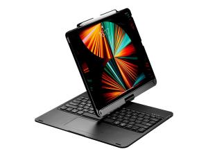 Urban Factory LUMEE - Clavier et étui (étui de protection) - avec pavé tactile - backlit - sans fil - Bluetooth 5.1 - AZERTY - noir clavier, noir étui - pour Apple 12.9-inch iPad Pro (3ème génération, 4ème génération) - RCI12UF - Claviers