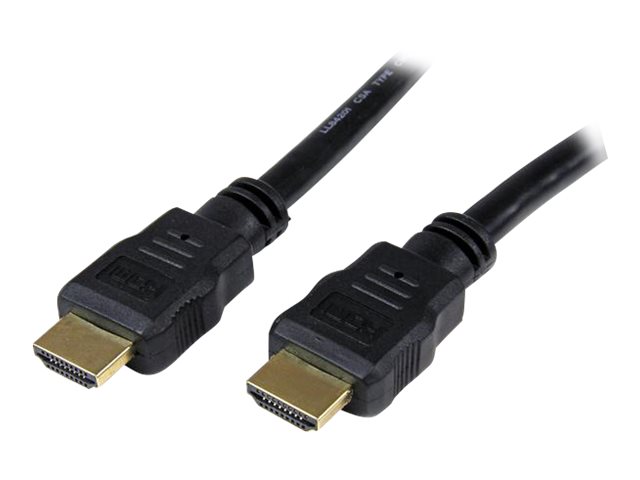 StarTech.com Câble HDMI haute vitesse Ultra HD 4K x 2K de 50cm - Cordon HDMI vers HDMI - Mâle / Mâle - Noir - Plaqués or - Câble HDMI - HDMI mâle pour HDMI mâle - 50 cm - blindé - noir - HDMM50CM - Accessoires pour systèmes audio domestiques