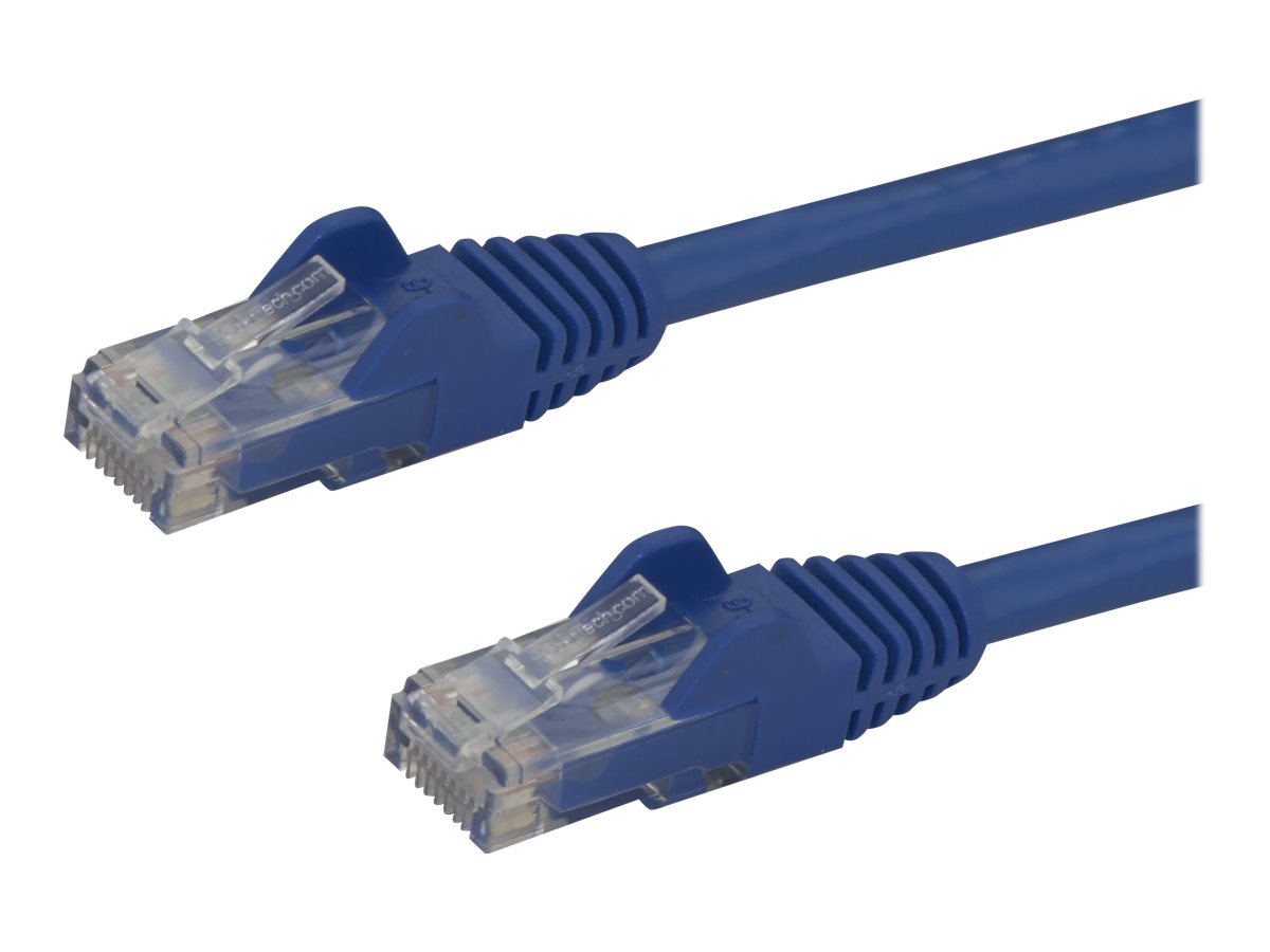 StarTech.com Câble réseau Cat6 Gigabit UTP sans crochet de 50cm - Cordon Ethernet RJ45 anti-accroc - Câble patch Mâle / Mâle - Bleu - Cordon de raccordement - RJ-45 (M) pour RJ-45 (M) - 50 cm - UTP - CAT 6 - moulé, sans crochet - bleu - N6PATC50CMBL - Câbles à paire torsadée