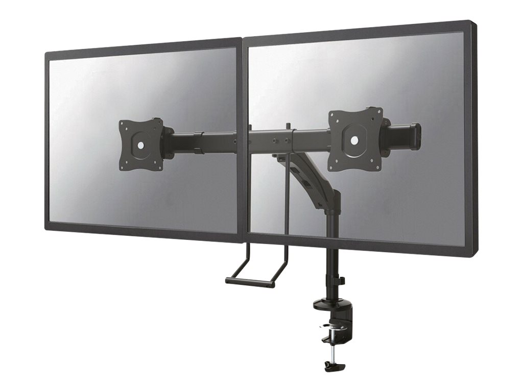 Neomounts FPMA-D500DH - Kit de montage - pleine action - pour 2 écrans LCD - noir - Taille d'écran : 10"-24" - pinces montables, oeillet, montrable sur bureau - FPMA-D500DHBLACK - Montages pour TV et moniteur