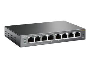 TP-Link Easy Smart TL-SG108PE - Commutateur - intelligent - 4 x 10/100/1000 (4 PoE+) + 4 x 10/100/1000 - de bureau - PoE+ (64 W) - TL-SG108PE - Concentrateurs et commutateurs gigabit