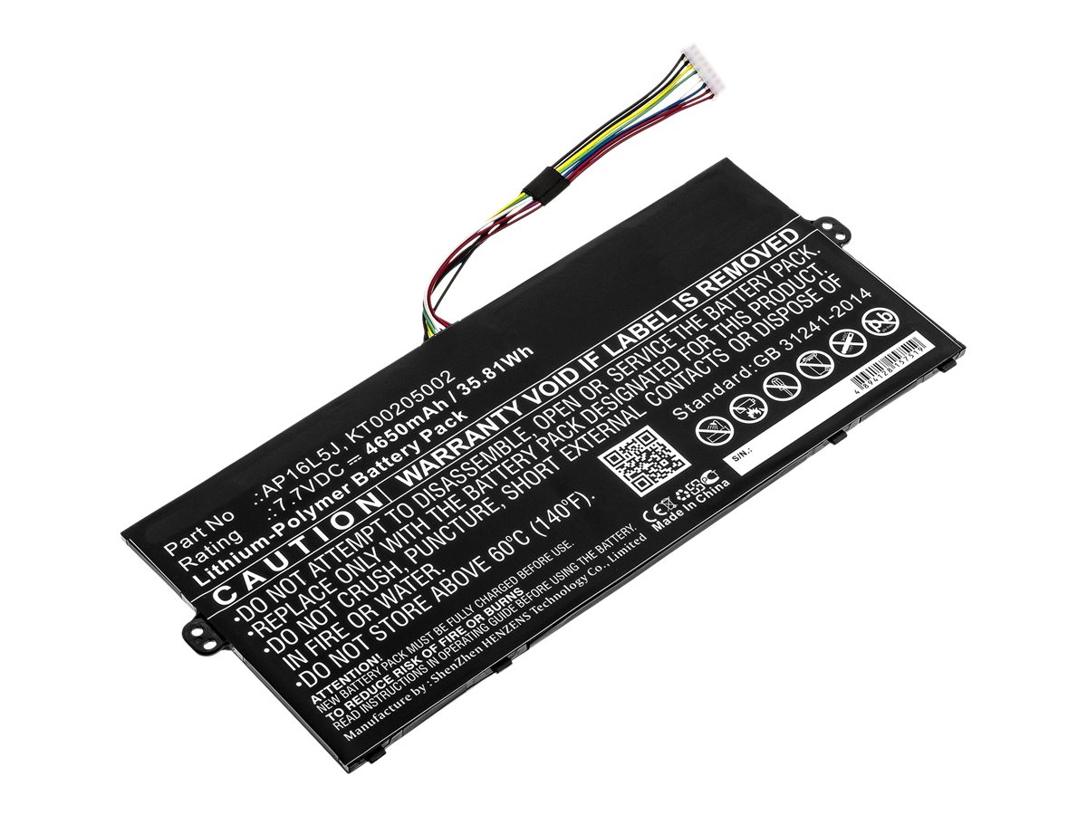 DLH AARR4861-B036Y2 - Batterie de portable (équivalent à : Acer AP16L5J, Acer KT.00205.002, Acer KT.00205.008) - lithium-polymère - 4650 mAh - 36 Wh - pour Acer Spin 1; Swift 5; 5 Pro; 5 Pro Series; Switch 3; 3 Pro - AARR4861-B036Y2 - Batteries spécifiques