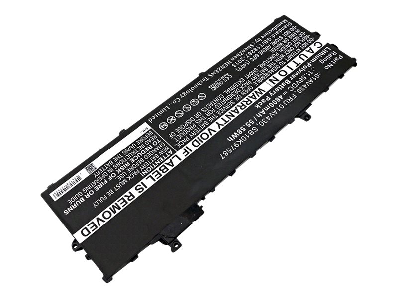 DLH - Batterie de portable (équivalent à : Lenovo 01AV431, Lenovo 01AV494, Lenovo 01AV429, Lenovo 01AV430, Lenovo SB10K97586, Lenovo SB10K97587, Lenovo SB10K97588) - lithium-polymère - 4800 mAh - 57 Wh - pour Lenovo ThinkPad X1 Carbon (5th Gen) 20HQ, 20HR, 20K3, 20K4; X1 Carbon (6th Gen) 20KG, 20KH - LEVO3854-B056Y4 - Batteries spécifiques